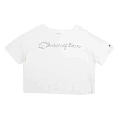 CHAMPION Cropped Oversized Womens T-Shirt White M
