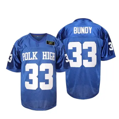 【FallFreshness】Sports 33 AL Bundy Jersey,Polk High Football Jerseys,Blue White Sports Shirt Men's 90S Hip Hop Clothing Pa...