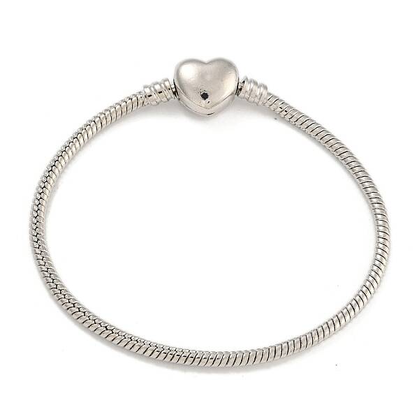 2.5mm Brass European Style Round Snake Chain Bracelets for Jewelry Making
