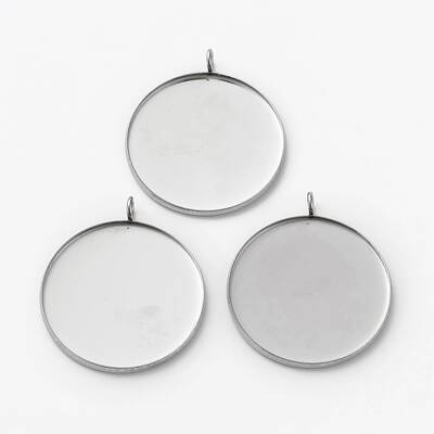 Non-Tarnish 304 Stainless Steel Pendant Cabochon Settings