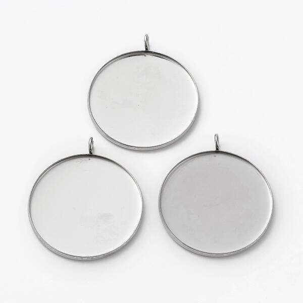 Non-Tarnish 304 Stainless Steel Pendant Cabochon Settings