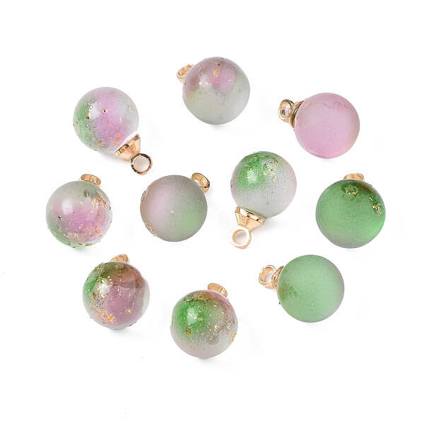 Two Tone Transparent Spray Painted Glass Pendants