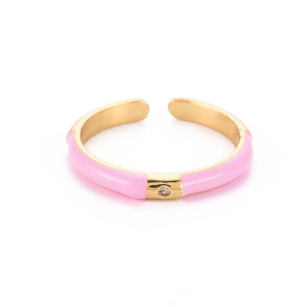 Brass Enamel Cuff Rings