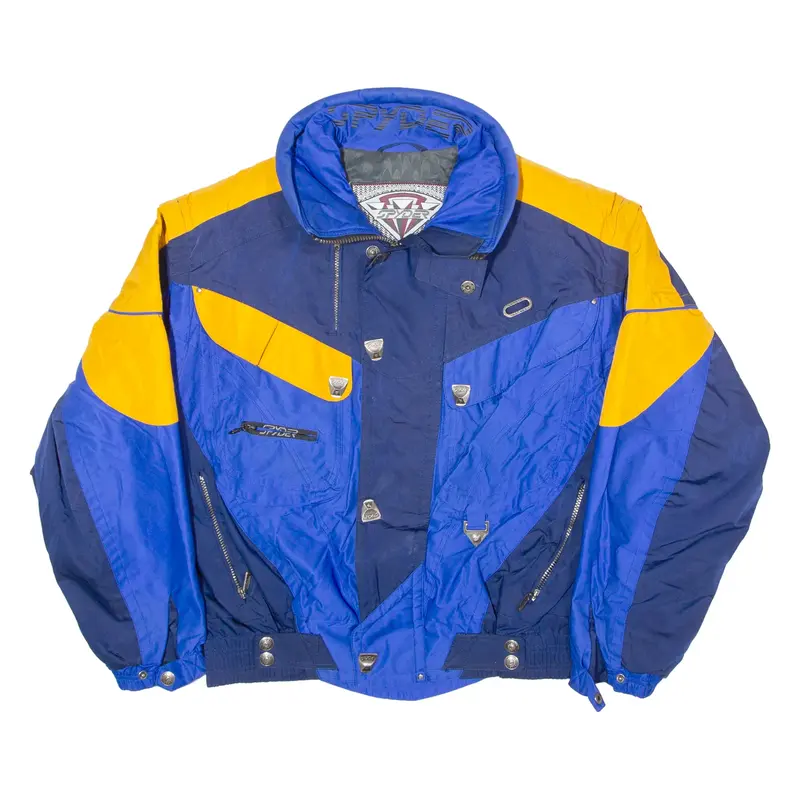 SPYDER Mens Ski Jacket Blue 90s Colourblock XL