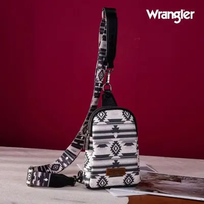 Wrangler Southwestern Print Canvas Crossbody/Sling/Chest Bag