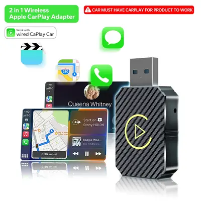 Wireless CarPlay Adapter, Only suitable for 98% of cars with CarPlay from 2016 and later, Small Wireless Carplay Adapter Usb ...