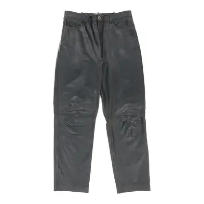 Vintage Unbranded Trousers - 30W UK 8 Black Leather