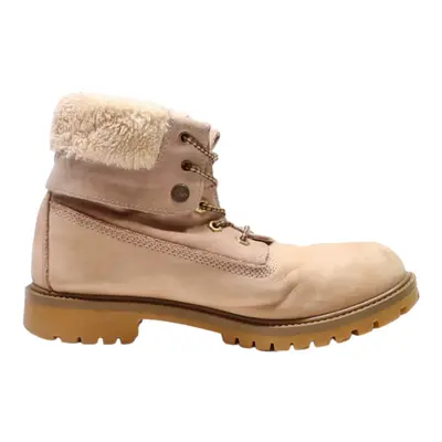 LANDROVER Lace-Up Boots Cream Leather Womens UK 7