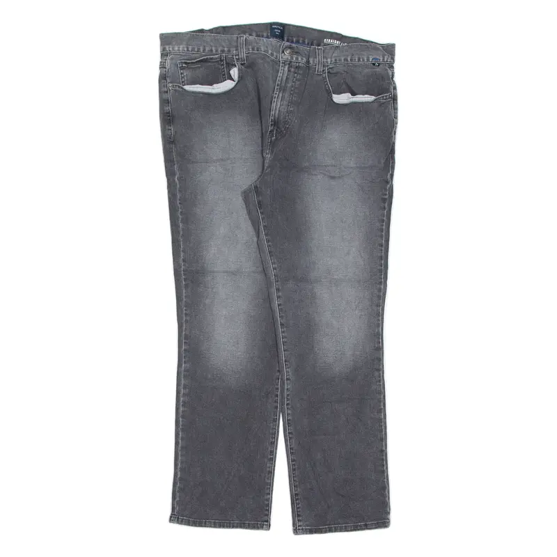 NAUTICA Mens Jeans Black Slim Straight Charcoal Wash W38 L30