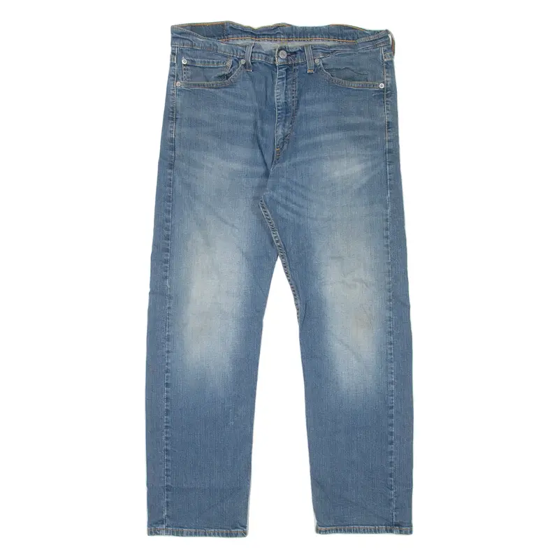 LEVI'S 505 Jeans Mens Blue Regular Straight Stone Wash W32 L29