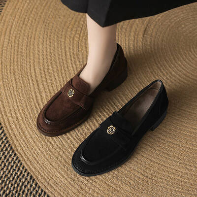 CHIKO Ajda Round Toe Block Heels Loafers Shoes