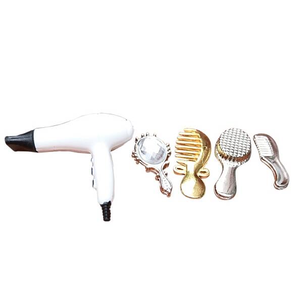 Mini Plastic Hair Dryer & Mirror & Comb Set Model