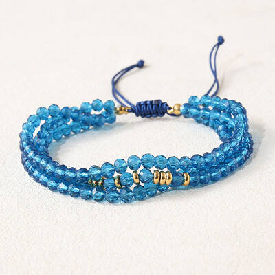 Bohemian Style Glass Beaded Braided Bead Bracelets