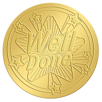 Self Adhesive Gold Foil Embossed Stickers