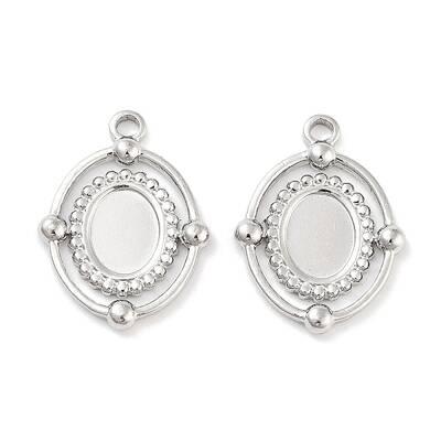 Non-Tarnish 304 Stainless Steel Pendant Cabochon Settings