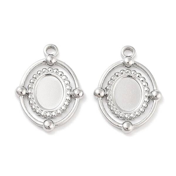 Non-Tarnish 304 Stainless Steel Pendant Cabochon Settings