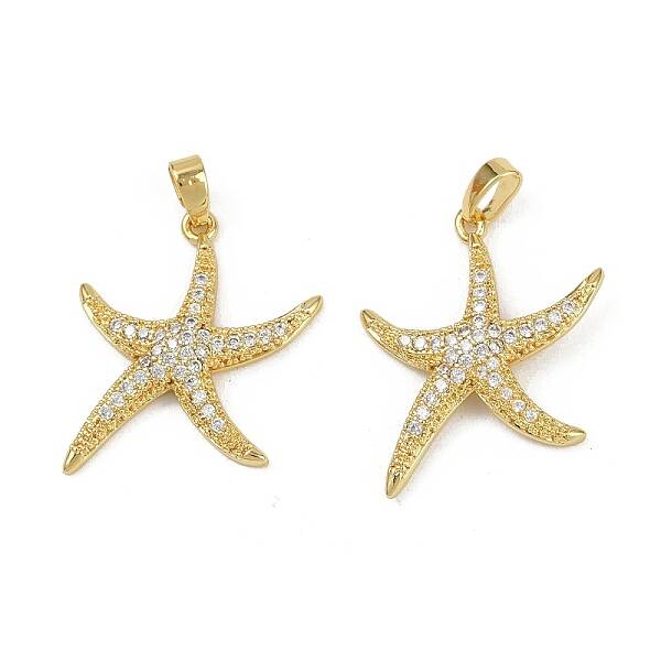 Brass Micro Pave Cubic Zirconia Pendants