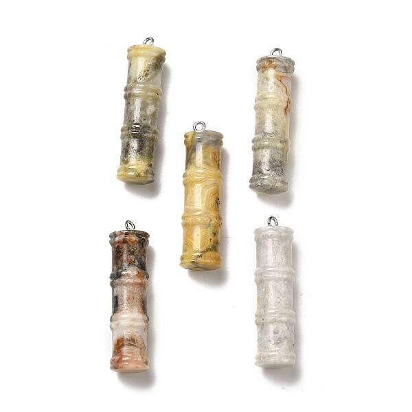 Natural Crackle Agate Pendants