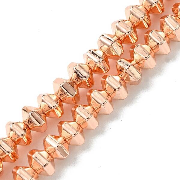 Electroplated Synthetic Non-Magnetic Hematite Beads Strands