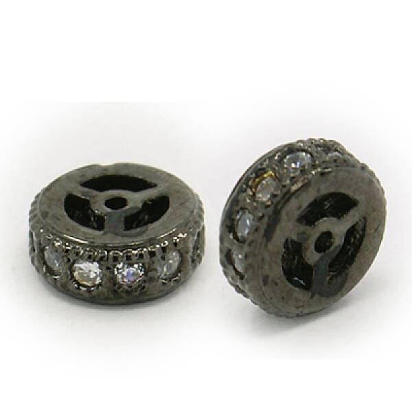 Brass Cubic Zirconia Beads