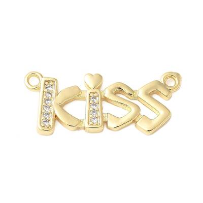 Brass Micro Pave Clear Cubic Zirconia Links