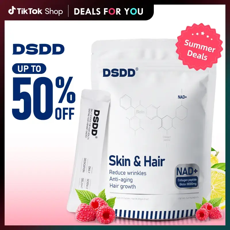 [One Thousand Sold Daily] NAD+ Advanced-,Biotin Berry Flavor Drink Mix for glassSkin, ANTl AGlNG Support, Energy, and Focus P...