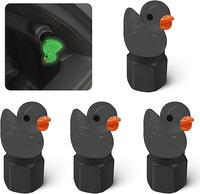 4 packs of cute Duck tire valve caps, glow-in-the-dark tire valve caps, fun personality and practical tire trim available for...