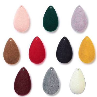 Flocky Acrylic Pendants