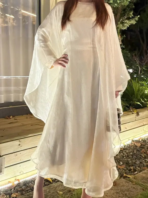 Elegant Chic Two-Piece Set with Sparkling Rhinestones, Fitted Starry Sky Design, Perfect for Special Occasions, Fashionable A...