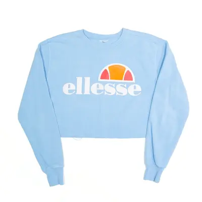 ELLESSE Cropped Baby Blue Sweatshirt Womens S
