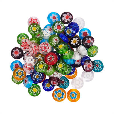2 Strands Handmade Millefiori Glass Beads