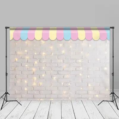 Colorful Shed Light Dots Brick Photography Backdrop - Aperturee