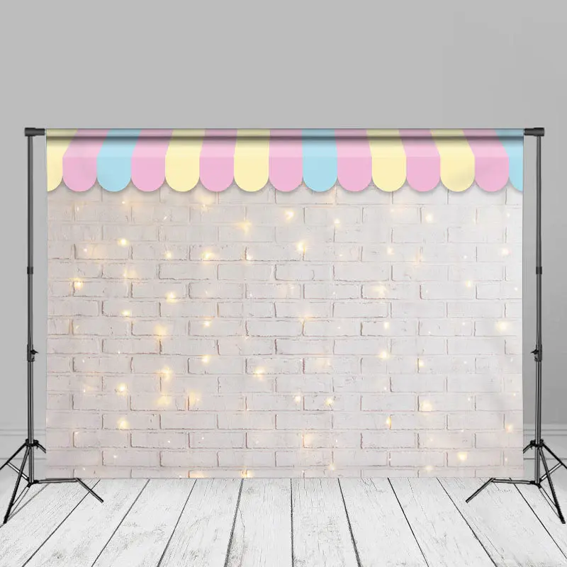 Colorful Shed Light Dots Brick Photography Backdrop - Aperturee