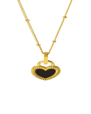 18K Pearl Heart Pendant Necklace