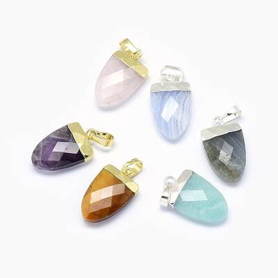 Natural & Synthetic Mixed Stone Pendants