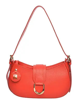 Anna Luchini Borsa Da Donna In Pelle Banana Bag tonalitĂ rosso