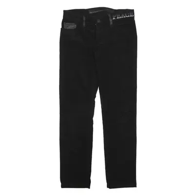 Corduroy Trousers Black Regular Straight Womens W28 L27