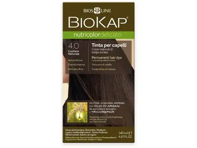 Biokap NUTRICOLOR DELICATO - Hair color - 4.00 Brown naturale 140 ml