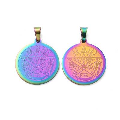 Religion 304 Stainless Steel Flat Round