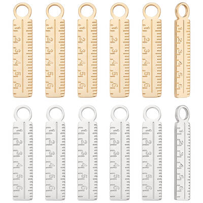 12Pcs 2 Colors 304 Stainless Steel Pendants