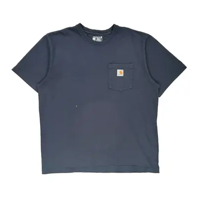 Pocket Carhartt T-Shirt - Large Blue Cotton