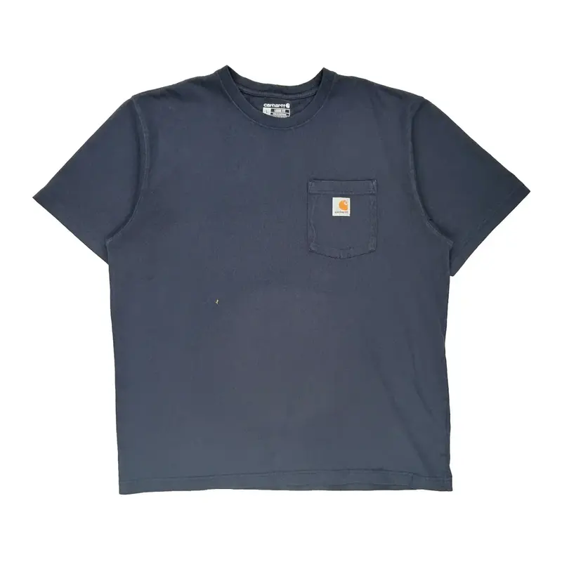Pocket Carhartt T-Shirt - Large Blue Cotton