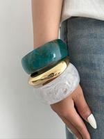 Vintage Exaggerated Wide Cuff Bangle, Fashionable Jewelry for Women & Girls, Casual Jewelry for Party, Daily Clothing Decor, ...