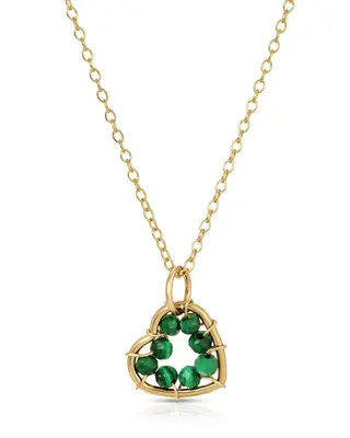 Bardot Malachite Necklace | Metal Color: Gold