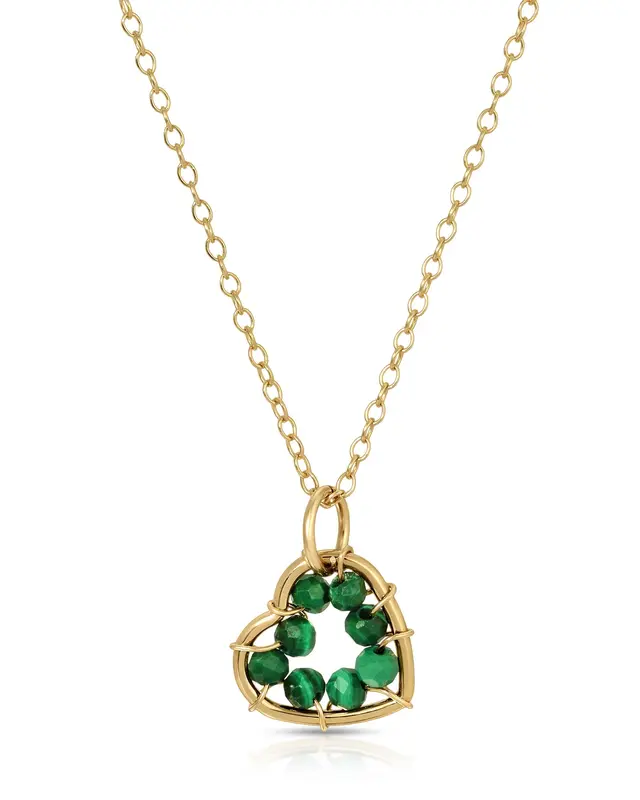 Bardot Malachite Necklace | Metal Color: Gold