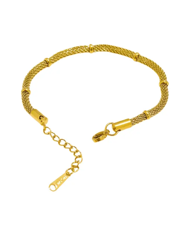 18K Gold Rope Chain Bracelet