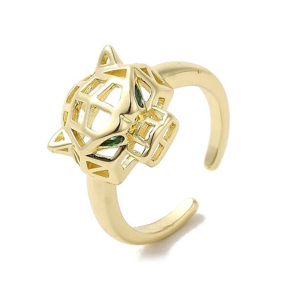 Brass Cubic Zirconia Open Rings