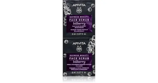 Apivita Express Beauty Blueberry Illuminating Facial Scrub 2x8ml