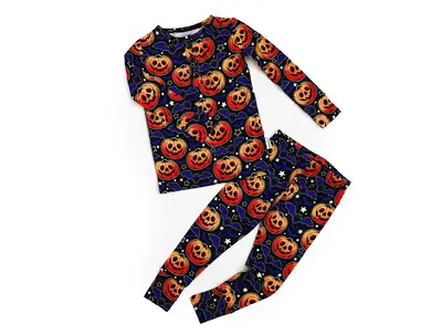 Edward TWO PIECE bamboo clothing matching siblings super soft halloween outfit for kids