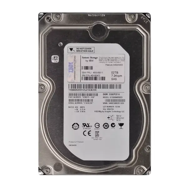 46W6911 IBM 2TB 6Gb/s SAS 7200 3.5-Inch Hard Drive